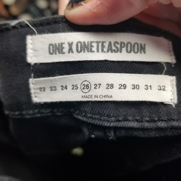 One Teaspoon Freebird II low rise black distressed skinny jeans - Picture 8 of 11